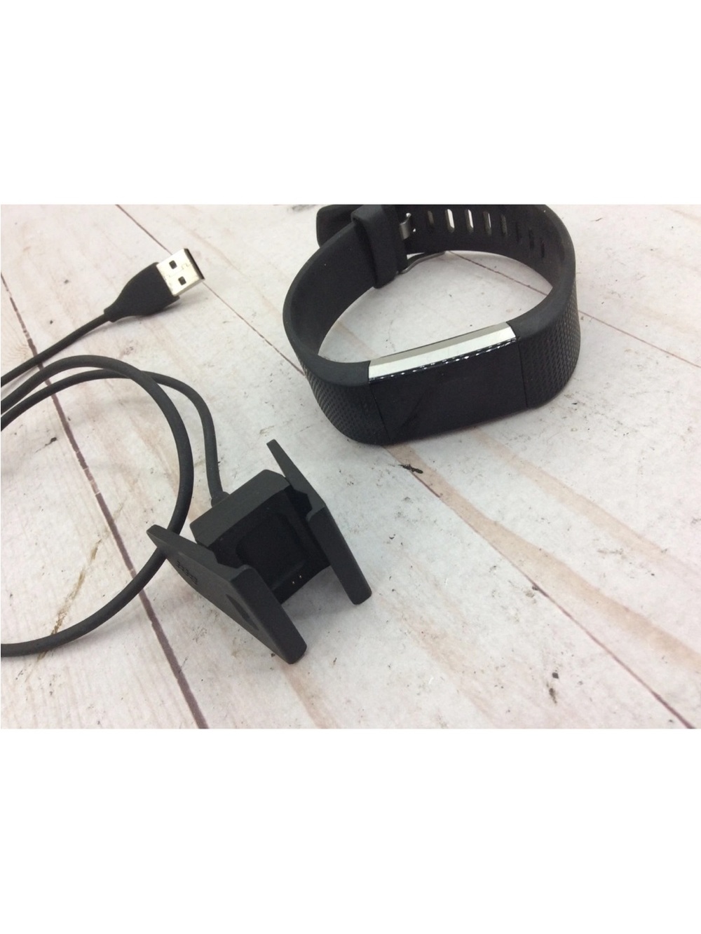fitbit Black Fitness Tracker with USB Charging Dock